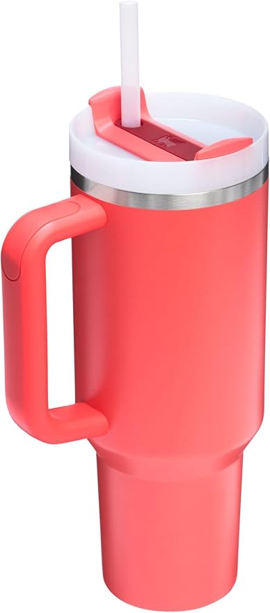 Stanley Quencher H2.0 Tumbler with Handle and Straw 40 oz | Flowstate 3-Position Lid | Cup Holder Compatible for Travel | Insulated Stainless Steel Cup | BPA-Free | Hot Coral - Image 2