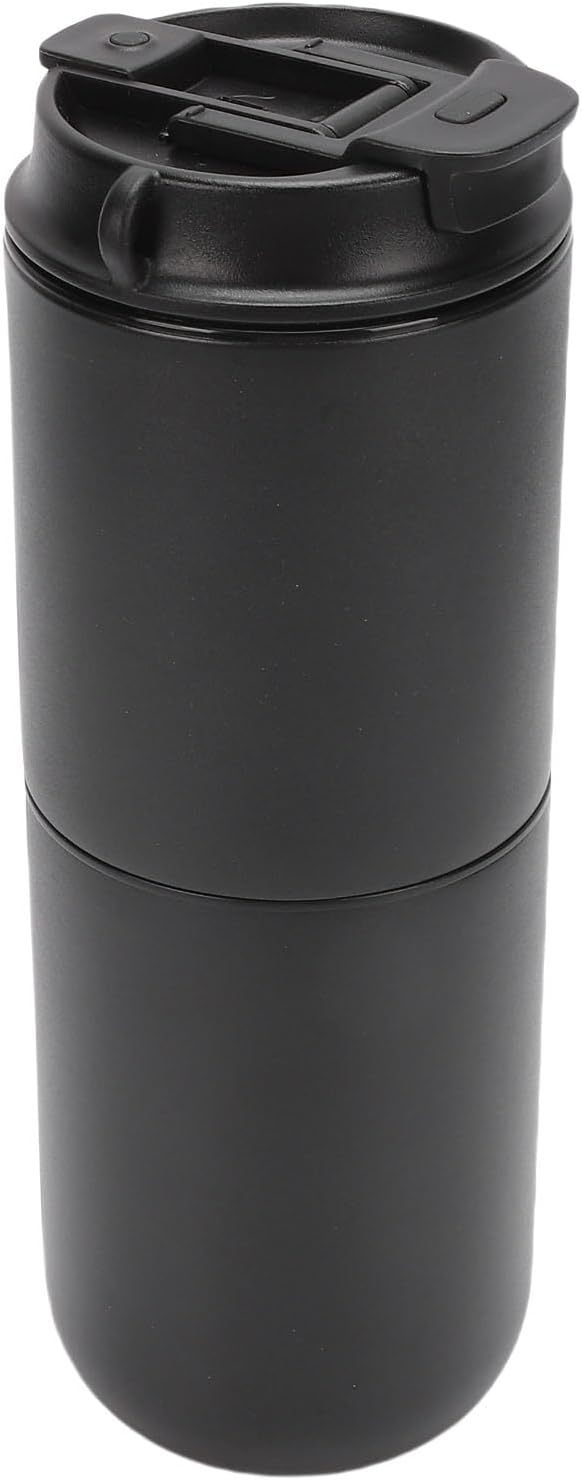Keenso Electric Coffee Maker with Mill Portable Rechargeable 350ML Coffee Machine for Camping Office Travel (Black) - Image 3