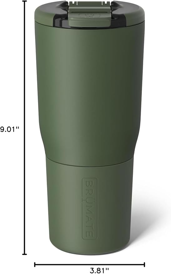 BrüMate Nav 25oz 100% Leak Proof Insulated Travel Tumbler with Magnetic BevLock™ Lid - Double Wall Cup-Holder Friendly Stainless Steel Mug (OD Green) - Image 7