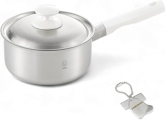 J-kitchens Dining Products Single Handle Pot, 2-Layer Steel, 7.1 inches (18 cm), Rust Resistant, Non-Stick Gas, Induction Compatible, Made in Japan, With Original Tag by Unknown