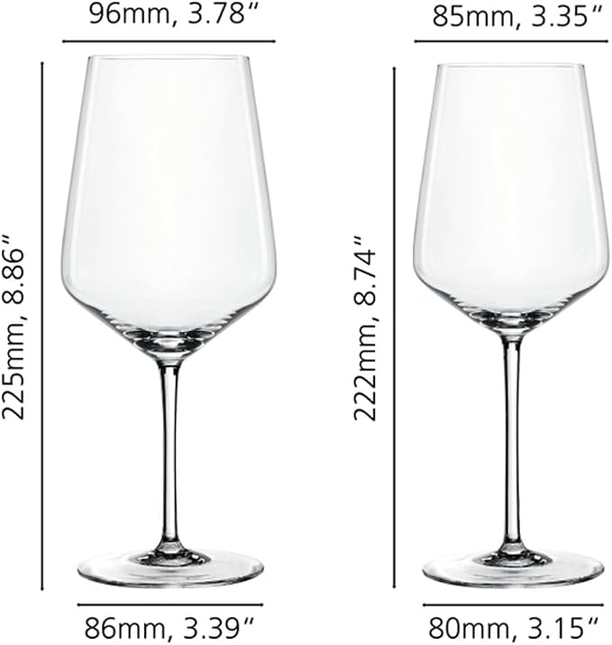 Spiegelau Style Red and White Wine Glasses, Modern Stemmed Wine Glasses, Elegant Glassware for Dinner Parties, Home Bar Cart Accessories, Hosting Essentials, and Wedding Gifts, Set of 12 - Image 6