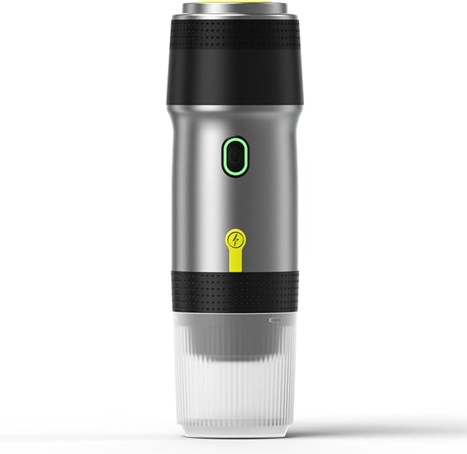 Portable Coffee Maker 3 in 1 Cordless Electric Coffee Machine Compatible with Capsule and Ground Coffee, Cold Brew and Heating, Mini Travel Coffee Maker with 120ml Cup, USB (Silver) - Image 8