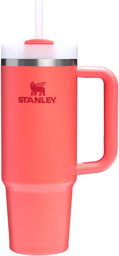 Stanley Quencher H2.0 Tumbler with Handle and Straw 30 oz | Flowstate 3-Position Lid | Cup Holder Compatible for Travel | Insulated Stainless Steel Cup | BPA-Free | Hot Coral by Unknown