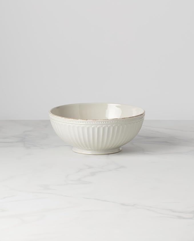 Lenox White French Perle Groove Medium Serve Bowl, 3.20 LB - Image 2