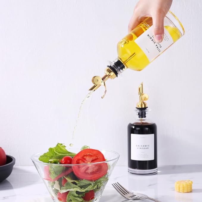 Molimoli - Premium Olive Oil Dispenser Bottles for Kitchen with Pourer - Oil and Vinegar Dispenser Set, Glass Dispenser for Kitchen, Dispenser Bottle of 350ml - Set of 2 - Image 7