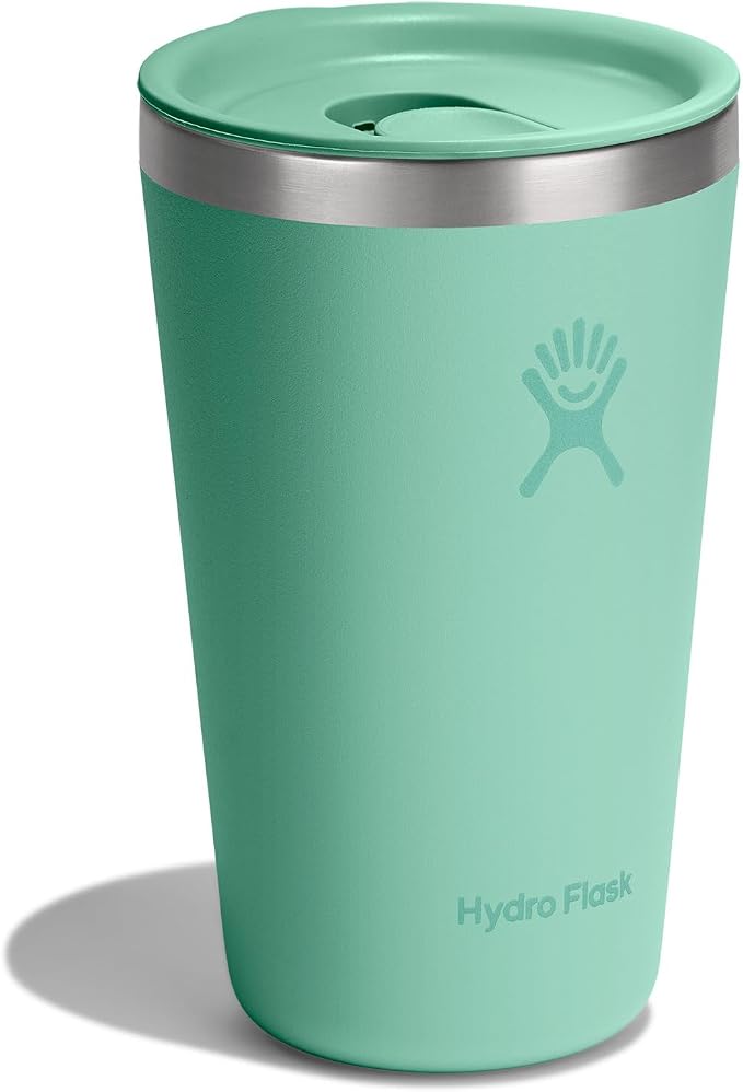 Hydro Flask All Around Tumbler Press-In Lid, Insulated Travel Mug, Stainless Steel Coffee Cup 16 Oz Mermaid Green - Image 2