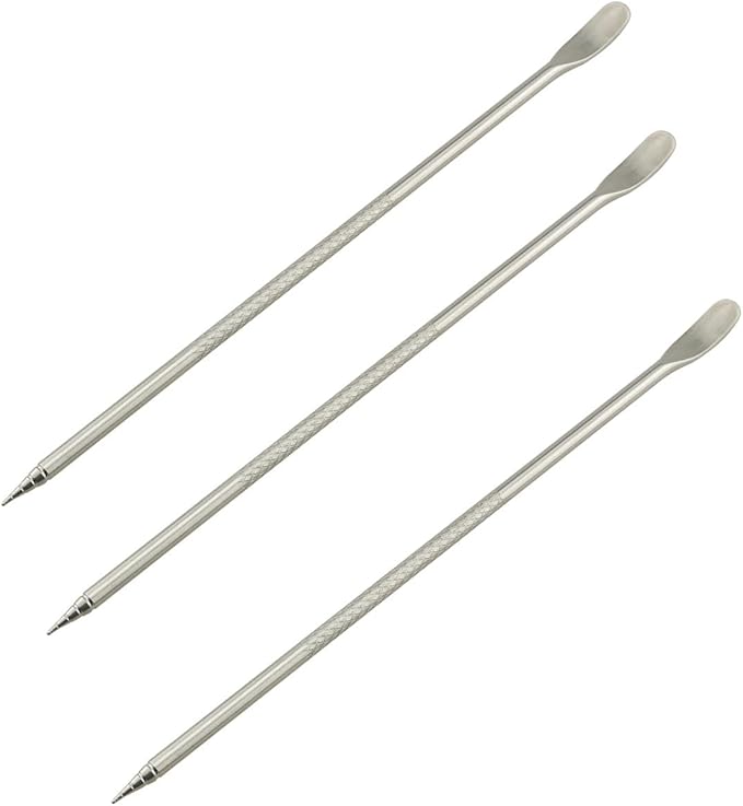 3PCS Silver Stainless Steel Coffee Art Pen Tool Espresso Machine Cafe Home Kitchen Coffee Fancy Stitch Barista Tool for Cappuccino Latte Art Espresso Decorating