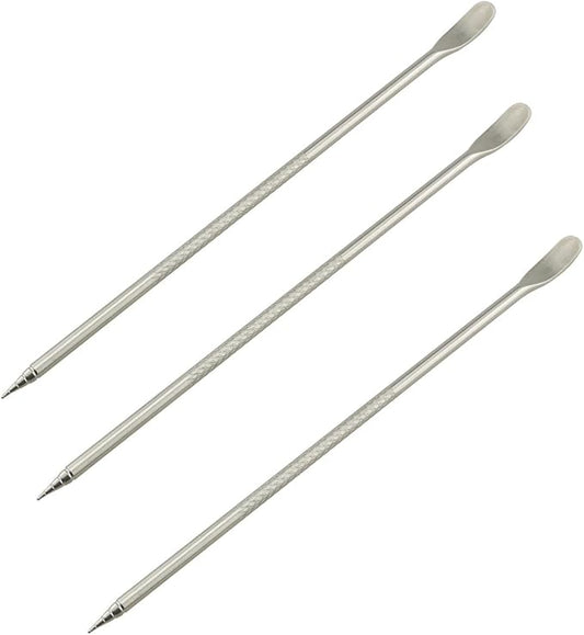 3PCS Silver Stainless Steel Coffee Art Pen Tool Espresso Machine Cafe Home Kitchen Coffee Fancy Stitch Barista Tool for Cappuccino Latte Art Espresso Decorating