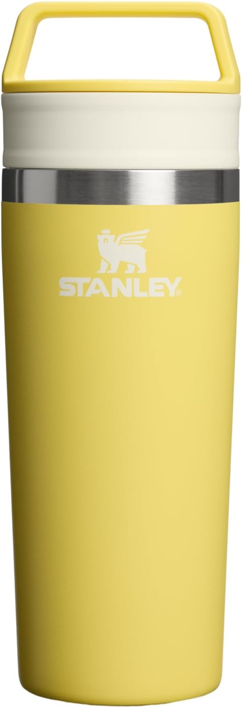 STANLEY Cafe To Go Travel Mug 16 oz | Leakproof Two-Part Drink Through Lid | Tumbler Cup for Coffee, Tea and Drinks | Insulated Stainless Steel Coffee Mug | BPA-Free | Daffodil by Unknown