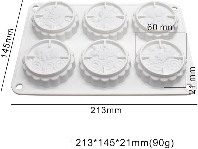 Rabbit Pattern Silicone Cake Mold Handmake DIY Mould Silicone Moulds For Cake Mooncake Mold (Mooncake N_8.52 X5.8 X0.84 inch) - Image 2