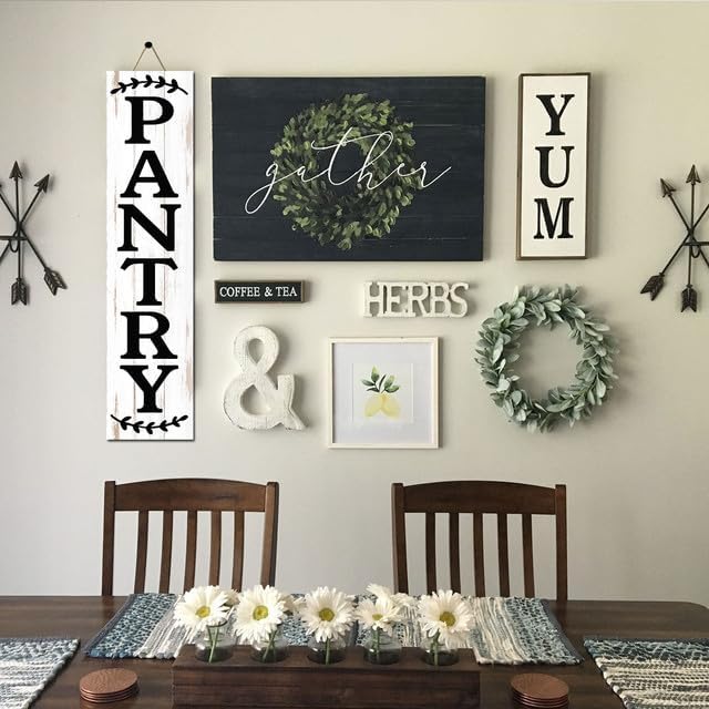 Vertical Pantry Sign Wall Decor 8"x63" Pantry Decor Farmhouse Wood Large Pantry Sign for Hanging Kitchen Sign Wood Sign Vertical Sign Wood Sign Kitchen Wall Art Decor Hanging Plaque Sign - Image 6