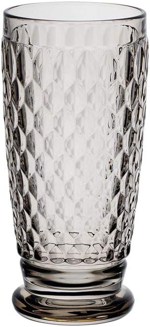 Villeroy & Boch Boston Coloured Long Drink Glass Smoke, 400 ml, Crystal Glass, Grey by Unknown