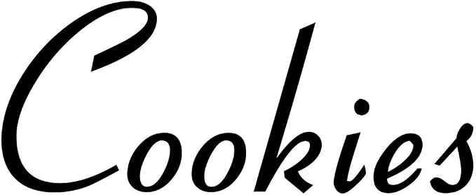 Cookies 3.5w x 1.5h Label | Kitchen Pantry Organization | Die Cut Vinyl Decal | Black Retro Font (Sticker Only) by MinglewoodTrading