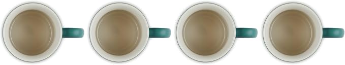 Le Creuset Stoneware Vancouver Mug, Set of 4, 14 oz. each, Artichaut - Image 4