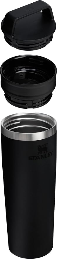 STANLEY Cafe To Go Travel Mug 20 oz | Leakproof Two-Part Drink Through Lid | Tumbler Cup for Coffee, Tea and Drinks | Insulated Stainless Steel Coffee Mug | BPA-Free | Black 2.0 - Image 3