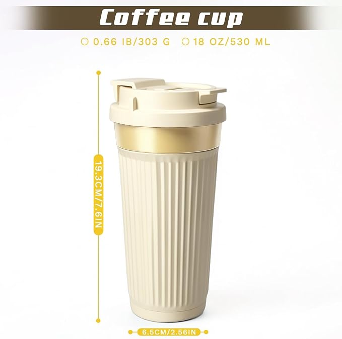 Vacuum Insulated Stainless Steel Travel Coffee Mug,Leak Proof Cup with Lid | 304 stainless steel mug with vacuum insulation, leak proof lid, silicone grip and car cup holder friendly design - Image 5