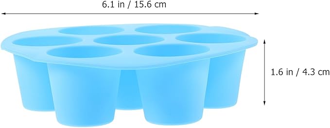 Uonlytech Silicone Cake Pan Non-stick Muffin Baking Mold Air Fryer Compatible Small Blue Cupcake Tray for Cupcakes Muffins and Small Cakes