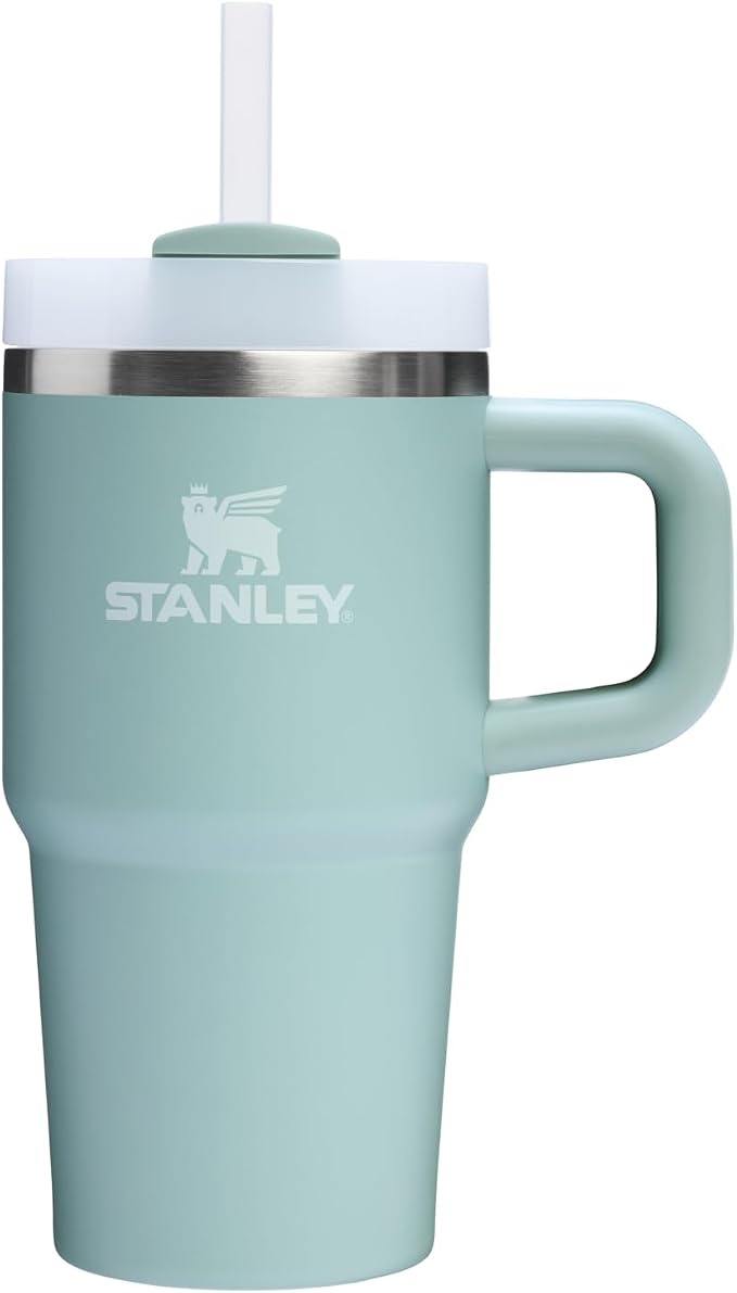 STANLEY Quencher H2.0 Flow State Tumbler, 20 oz, Seafoam | Handle and Straw | 3-Position Lid | Cup Holder Compatible for Travel | Insulated Stainless Steel Cup | BPA-Free by Unknown
