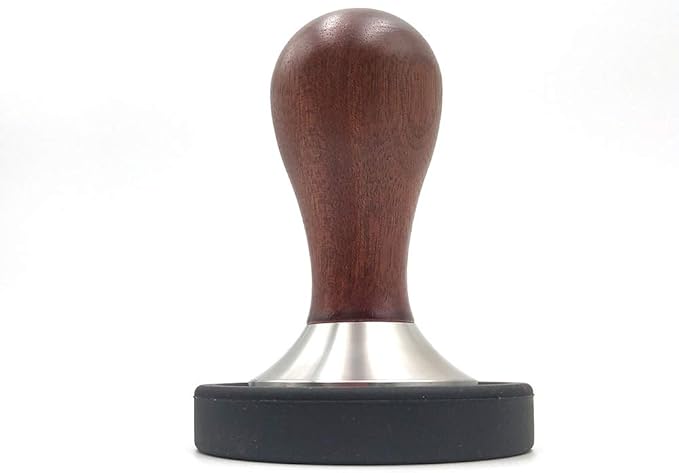 51mm Coffee Tamper Espresso Hand Tamper 304 Stainless Steel Espresso Wooden Handle Coffee Tamper with Mat (51mm)