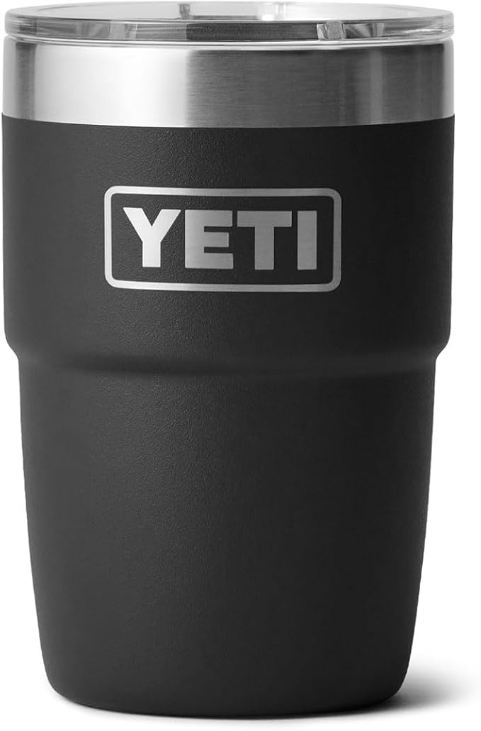 YETI Rambler 8 oz Insulated Coffee Mug with Lid - Stackable Double-Wall Vacuum Insulated Coffee Cup - DuraSip Ceramic Lining - Barista-Friendly Design - Stainless Steel - Dishwasher Safe by YETI
