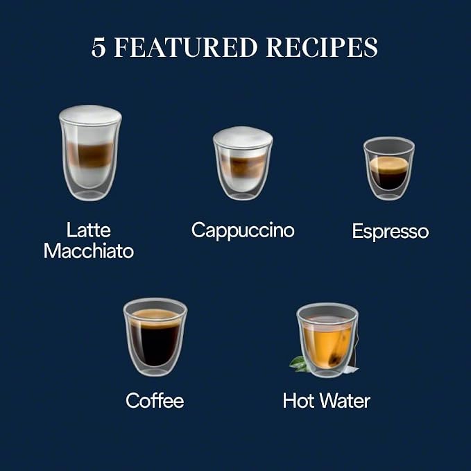 De'Longhi Magnifica Start Automatic Espresso Machine, Milk Frother, Black | #1 Worldwide Espresso Machine Maker, 5 One-Touch Recipes, Frother, Built-In Grinder, Easy to Clean - Image 3