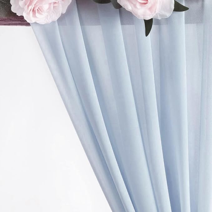 Pack of 25 | Dusty Blue | 14ft Chiffon Table Runner 29x170 Inches Long Romantic Rustic Sheer Gauze Runner for Wedding Bridal Shower Birthday Banquets Engagement Spring Easter Boho Decorations - Image 4