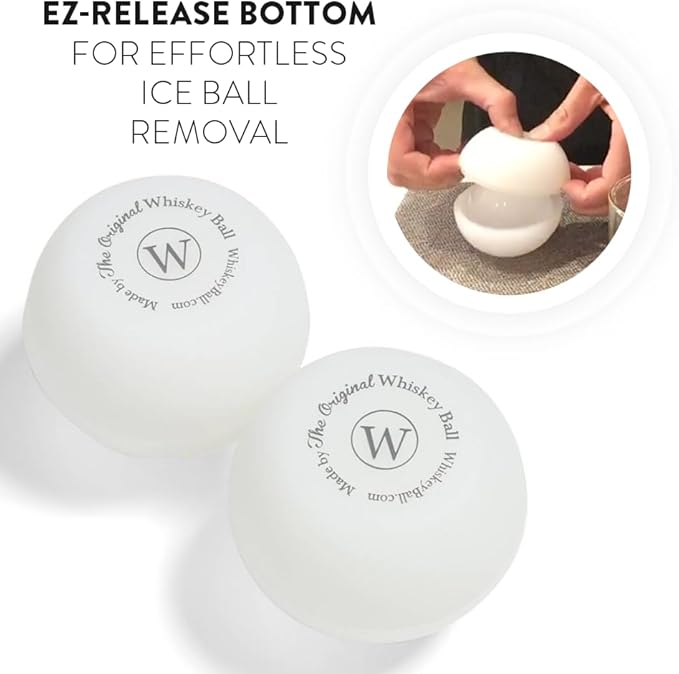 Pack of 2 Monogram Whiskey Ice Ball Maker Mold - Premium Silicone Sphere Mold A to Z letter Engraved - Ideal for Crafting Old Fashioned Cocktails – Easy Release & No Leak Design - ‘D’ letter