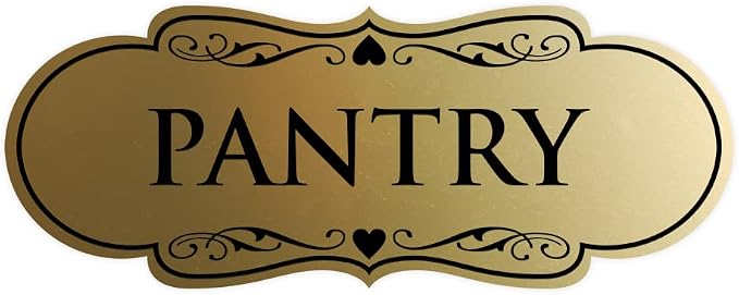 Designer Pantry Sign (Brushed Gold) - Small by SignsByLITA