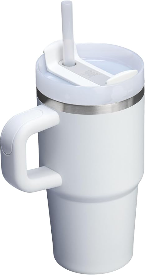 STANLEY Quencher H2.0 Flow State Tumbler, 20 oz, Frost | Handle and Straw | 3-Position Lid | Cup Holder Compatible for Travel | Insulated Stainless Steel Cup | BPA-Free - Image 2