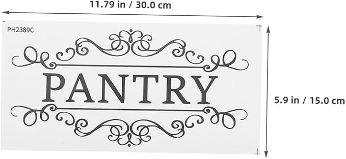 ABOOFAN 4Pcs Removable Pantry Sign Decals for Home Commercial Kitchen Decor Elegant Utility Room Labels Vintage Wall Decoration - Image 8