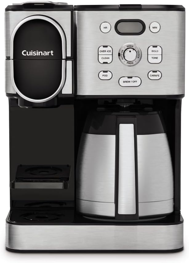 Cuisinart Coffee Center 10-Cup Thermal Carafe Drip Coffee Maker and Single-Serve Brewer with Over Ice Function, Fully Automatic Coffeemaker, Compatible with Single-Cup Pods, Black/Stainless, SS-21NAS - Image 5