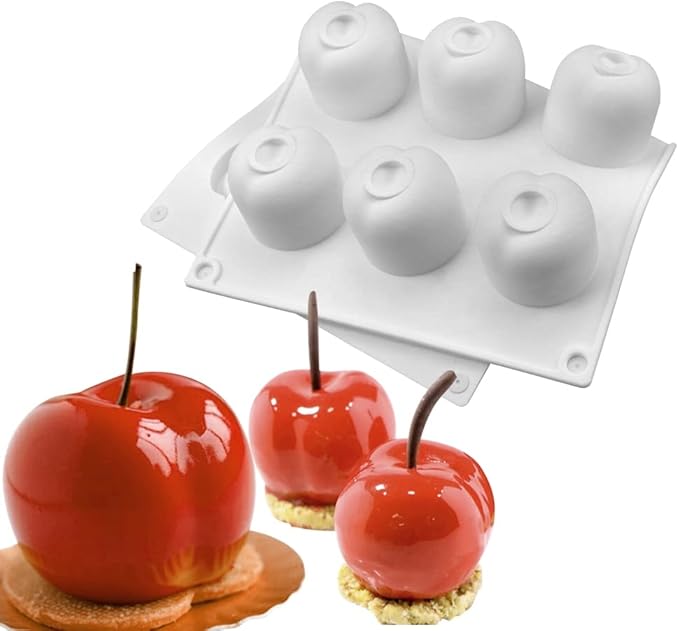 Silicone Mold Baking Pan Non-Stick Baking Pastry Chocolate Cake Dessert DIY Decoration Tools (Cherry T_11.8x6.8x0.16 inch)