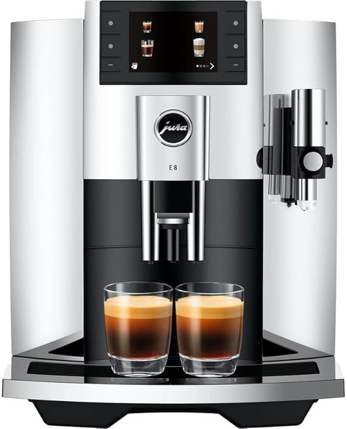 Jura 1564699 E8 Automatic Coffee Machine - Chrome - Certified Factory Refurbished | Chrome, Factory by Amazon+Renewed