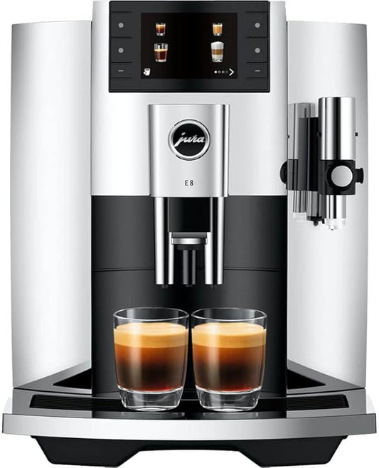 Jura 1564699 E8 Automatic Coffee Machine - Chrome - Certified Factory Refurbished | Chrome, Factory by Amazon+Renewed