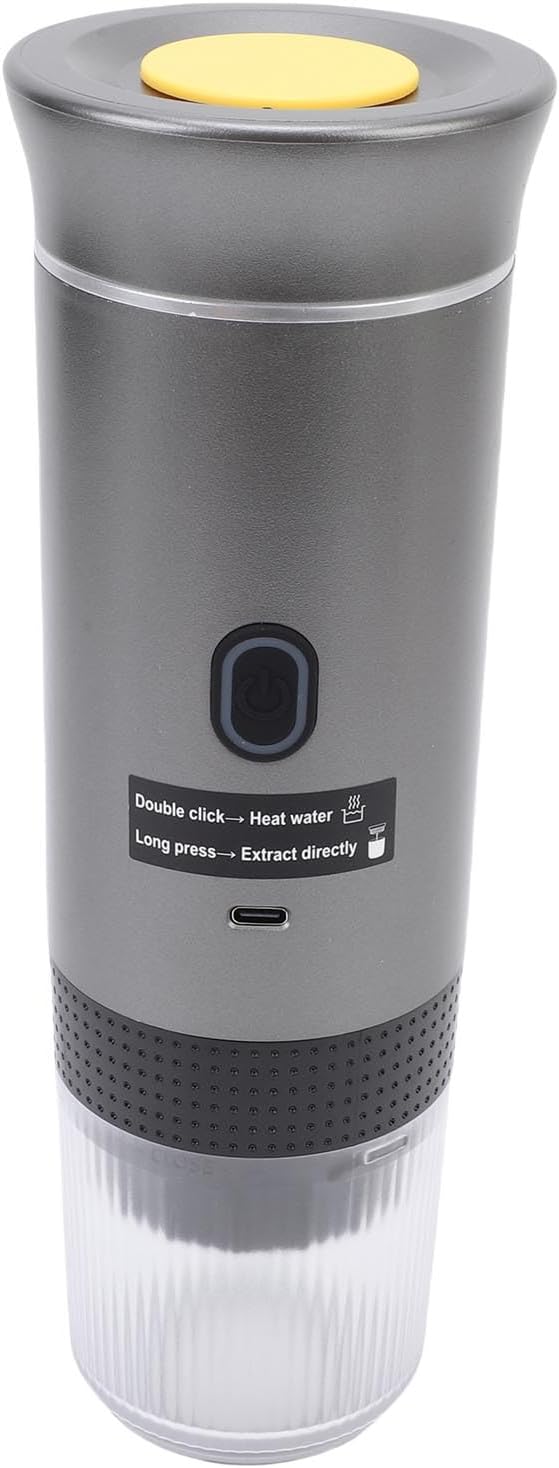 Zunate Portable Capsules Coffee Maker with 20 Bar Pump, 3 in 1 Automatic 72W Ground Coffee Machine for Travel Home Office with 120ML Cup, Gray (Gray) - Image 8