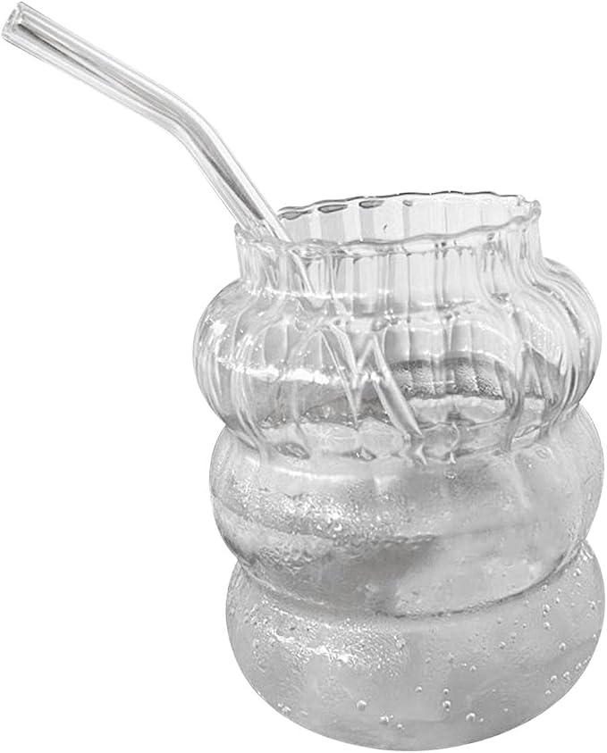 2xGlass Sippy Cup with Straw Reusable Glassware Water Bottle for Travel Fruit Juice, 4 Pcs - Image 5