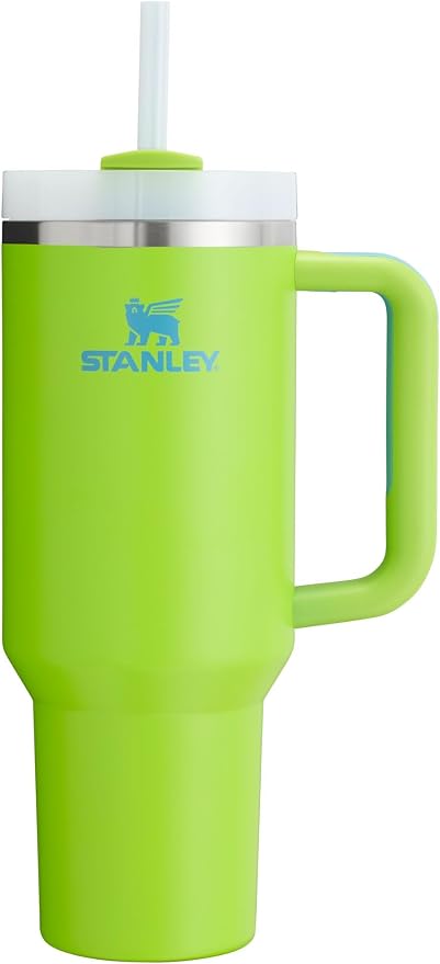 STANLEY Quencher H2.0 Flow State Tumbler, 40 oz, Bright Lime | Handle and Straw | 3-Position Lid | Cup Holder Compatible for Travel | Insulated Stainless Steel Cup | BPA-Free by Unknown