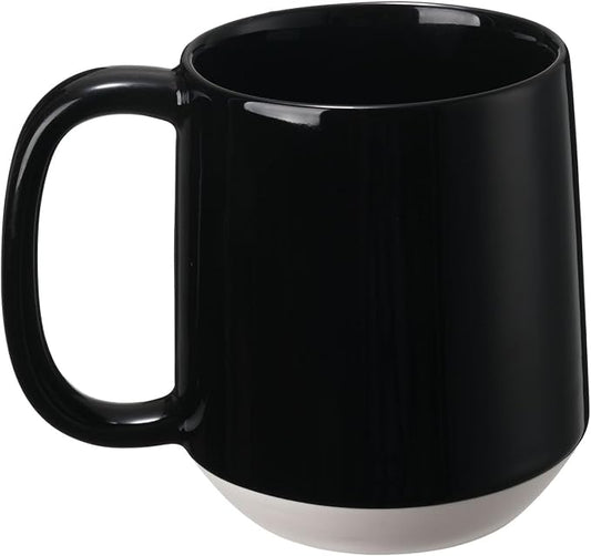 Miicol Ceramic Coffee Mug, 16 oz Large Coffee Cup, Tea Mug with Handle, Flat Bottom Mug for Men, Women, Office, Microwave and Dishwasher Safe, Multi-Color, Panda Black by Miicol