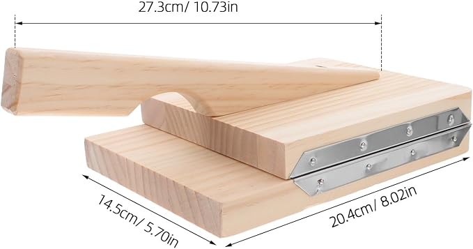 Wooden Dumpling Dough Press Mold Tool for Homemade Dumpling Skin Making, Sturdy Wood Material Easy Press Function, for Kitchen Dough and Noodle Preparation - Image 2