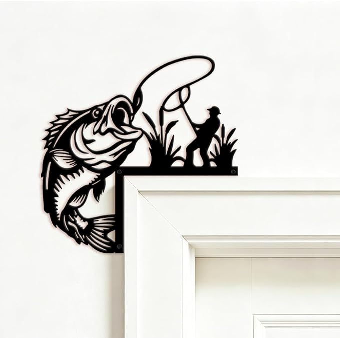 COMBLOOM Door Topper Sign Wall Art Decor, 9.84"x9.84" Metal Unique Hanging Above Door Frame Corner Accent for Home Living Room Front Door Hallway Bedroom Bathroom Entryway by COMBLOOM