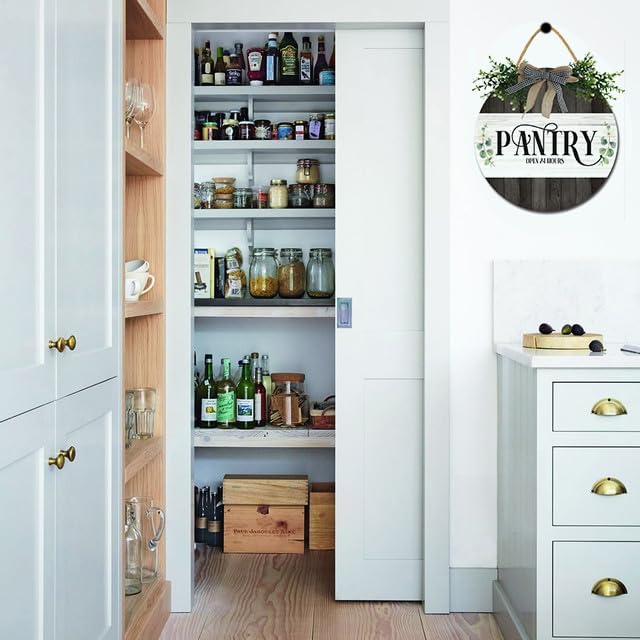Bidesign Pantry Sign Wall Decor For Door Farmhouse Rustic Hanging Wooden Pantry Room Wall Art Sign For Home Kitchen Pantry Cabinet Decor Kitchen Decorations, 12inches - Image 5