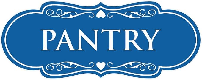 Designer Pantry Sign (Blue) - Small by SignsByLITA