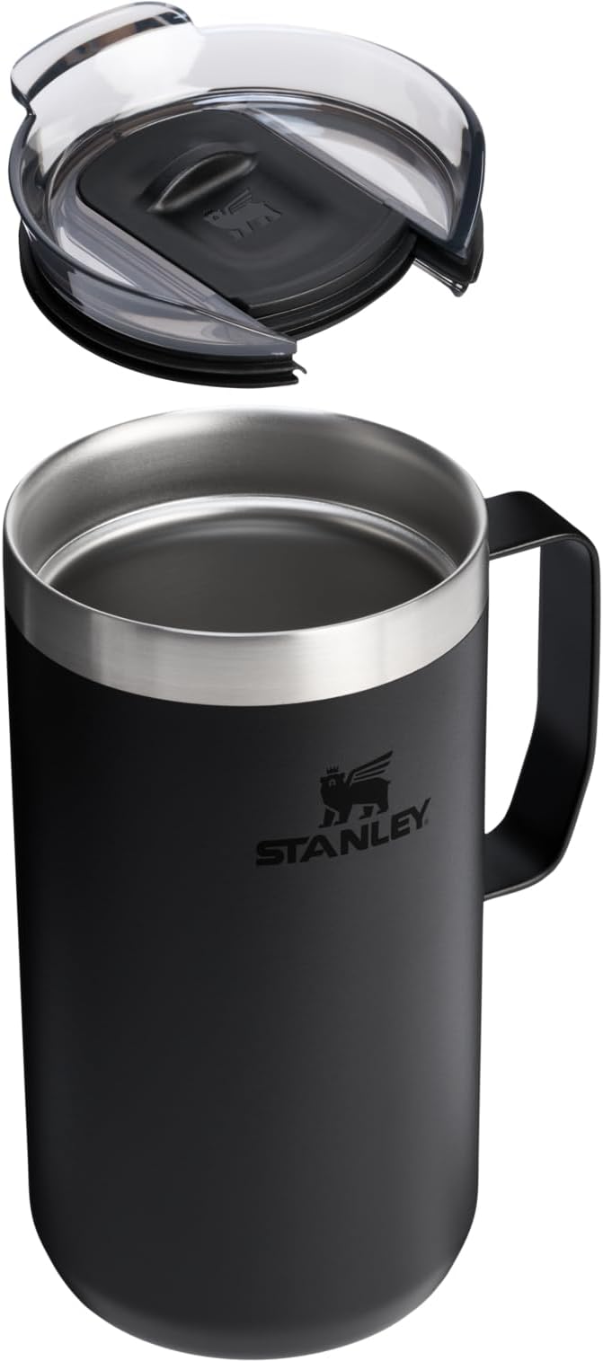 STANLEY Everyday Camp Mug 24oz | Drink Through Lid | Cup for Coffee, Tea and Drinks | Insulated Stainless Steel Coffee Mug | BPA-Free | Black 2.0 - Image 2