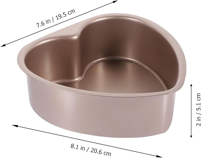 VOSAREA Heart Shaped Cake Pans with Removable Bottom Stainless Steel Heart Cake Mold Springforms Cheesecake Pan Diy Baking Mold Tool for Valentines Day Wedding (8 Inch) - Image 2