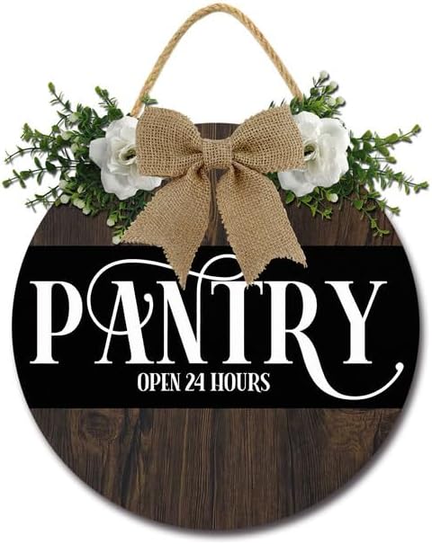 FemiaD Pantry Sign Wall Decor Farmhouse Pantry Sign Wooden Rustic Retro Hanging Wooden Art Kitchen Decor for Home Room Holiday Decoration 11inch by Unknown