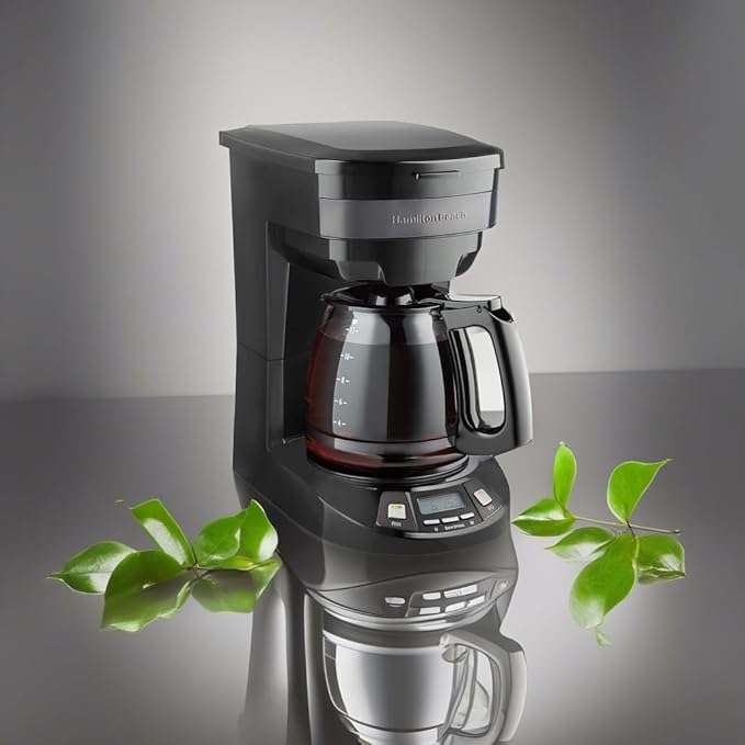 Hamilton Beach 12 Cup Programmable Drip Coffee Maker | Regular & Bold Brew Options | Auto Pause and Pour | Glass Carafe | Black Stainless | 46293J - Image 5