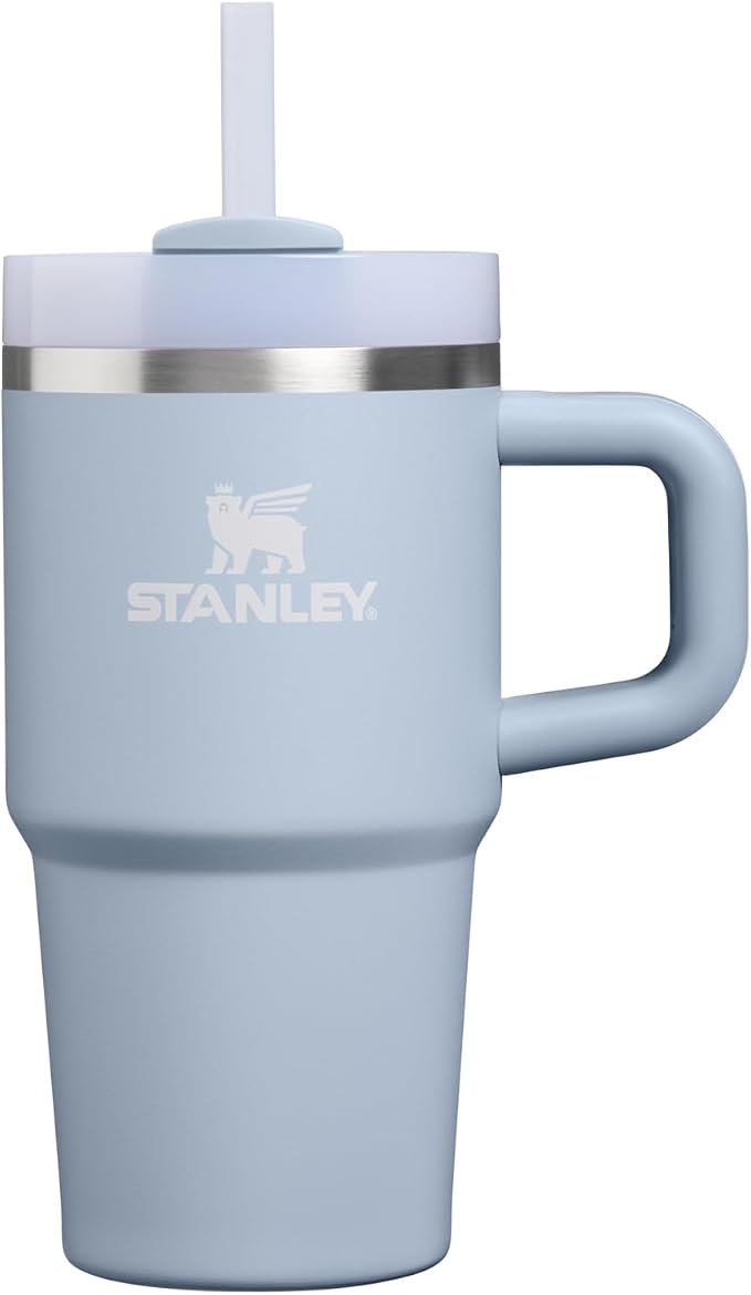 STANLEY Quencher H2.0 Flow State Tumbler, 20 oz, Blue Dream Stone | Handle and Straw | 3-Position Lid | Cup Holder Compatible for Travel | Insulated Stainless Steel Cup | BPA-Free by Unknown