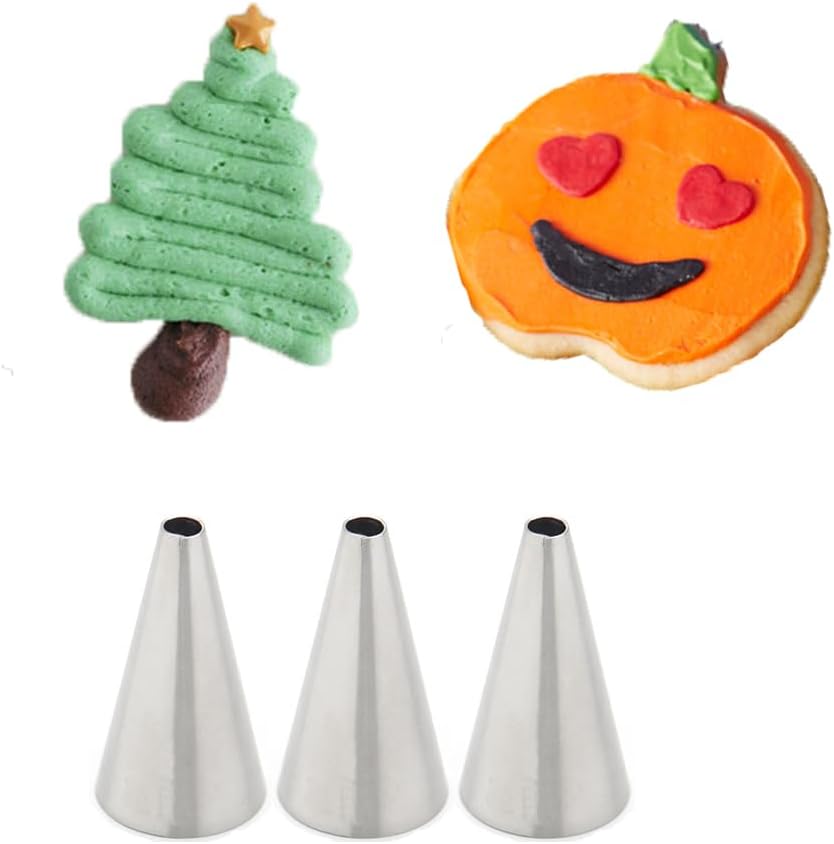 #5 Round Piping Tip for Outlines, Lettering, Dots & Elegant Lacework, 3 Pcs
