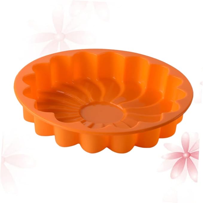 Mikinona Fluted Cake Pan Silicone Cake Mold Baking Tin Non-stick Bakeware Random Color - Image 2