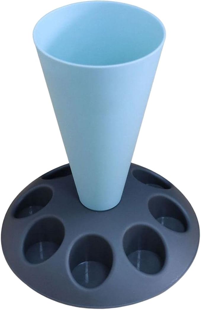 Pastry Bag Stand with 8 Icing Tip Holder, 7.5 inch Base Cake Decorating Tool Organizer for Frosting Cream Cookie Cupcake Baking
